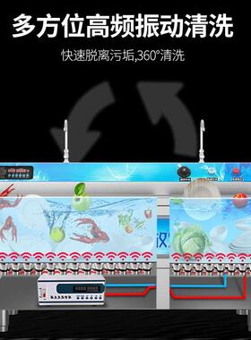 乐创商用超声波洗全碗机饭大店容量厨自动餐厅大型洗菜房RFF刷碗