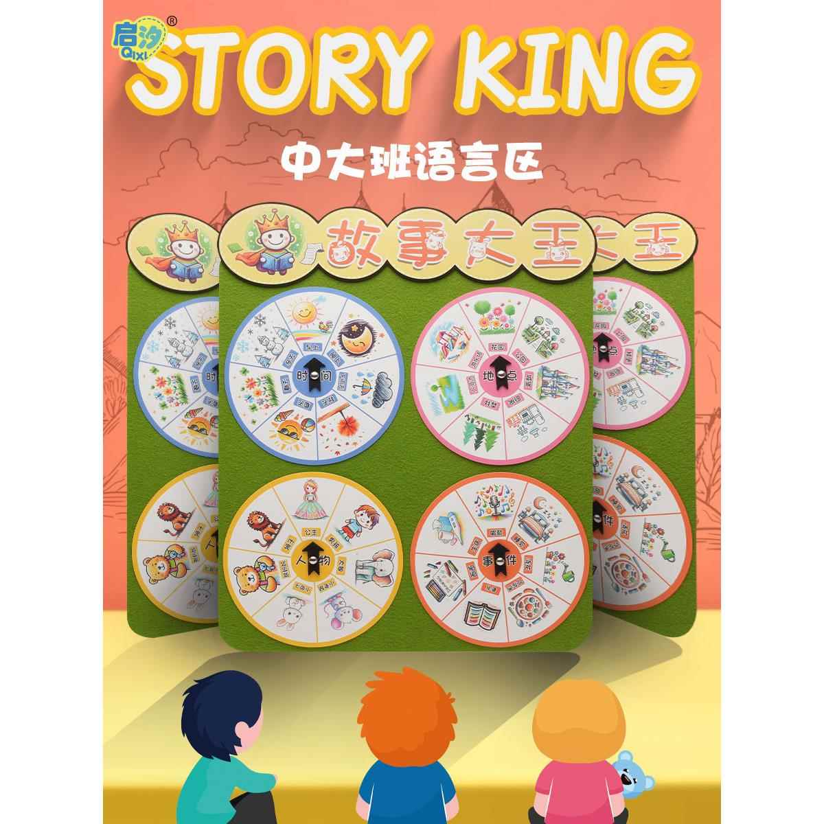 幼儿园语言区自制玩教具材料讲故事看图说话造句手工制作中班大班