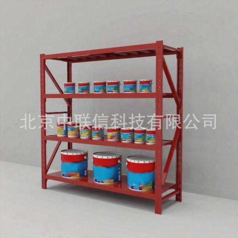 北京红色油漆货架专卖店展示架防水涂料展示架货架厂