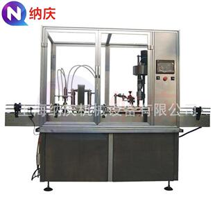 旋盖轧盖机大容量玻璃瓶塑料瓶灌装 100 500ML直线活塞液体灌装