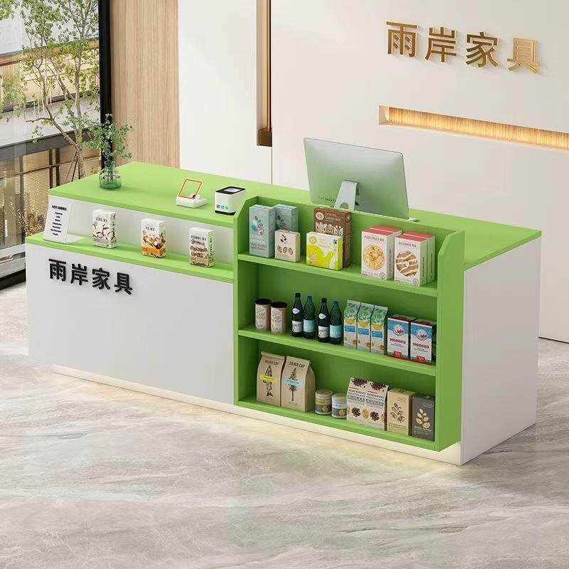 吧台便利店收银台店铺小型柜台超市文具店展示架奶茶前台桌接待台