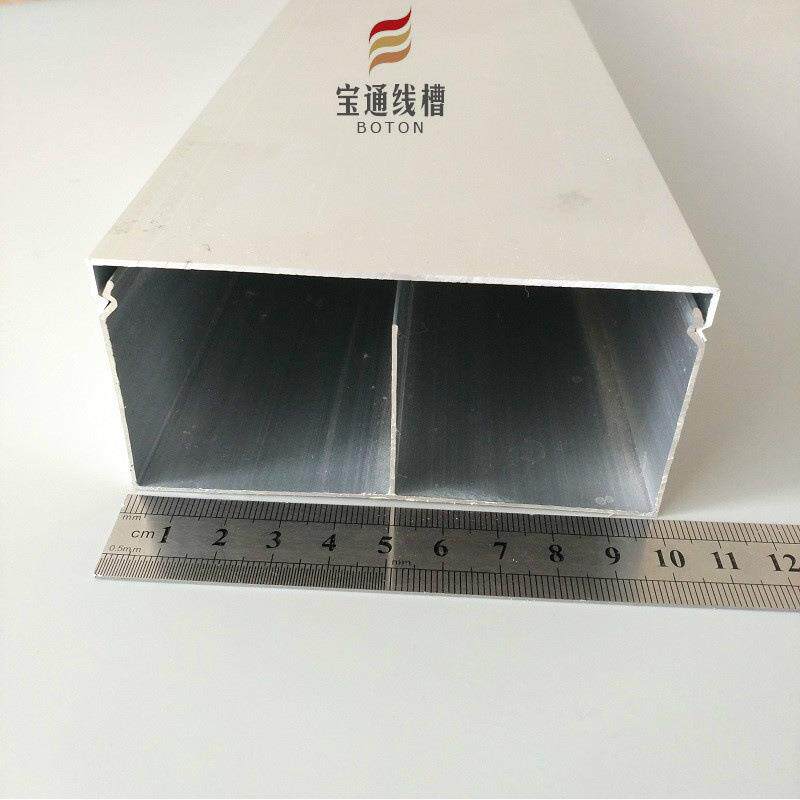 100*50mm带隔板壁厚0.8线槽明装线槽 铝合金穿线槽布线槽家用线槽
