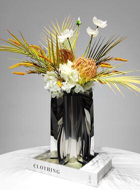 样板房轻奢摆件KTV售楼处仿真花艺现代简约家居客厅高档假花摆设