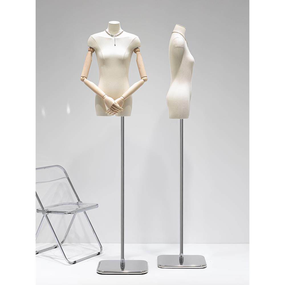 第三代扁身体扁平模特道具女装橱窗展示架全身人台服装店半身架子