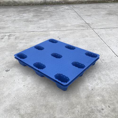 吹塑托盘 九脚 1210双层加厚塑胶卡板 单面平板塑料托盘