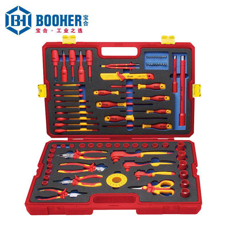 Booher宝合绝缘套装工具 BH0200318 78件VDE绝缘维修工具组套