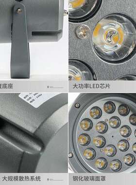外墙射灯led户外防水投光灯洗墙灯照树灯室外园林绿化景观投射灯