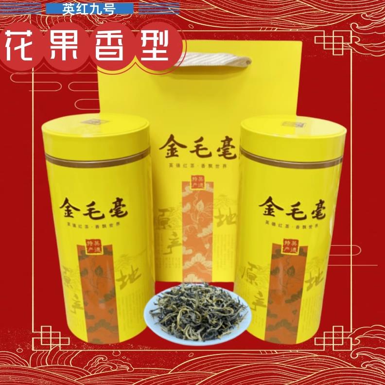 英红九号金毛毫罐装春茶老树特级浓香型红茶旗舰店袋装英德红茶叶