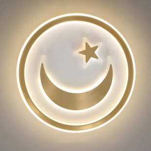 全铜北欧卧室吸顶灯现代简约led主房间灯温馨浪漫薄书房灯具