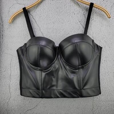 Leather camisole women's elastic vest corset chest wrapped