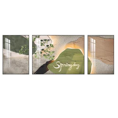 北欧风客厅装饰画高档大气沙发背景墙挂画现代轻奢高级感三联壁画