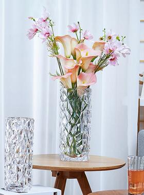 防碎花瓶摆件pc塑料透明亚克力创意北欧水培花器现货供应