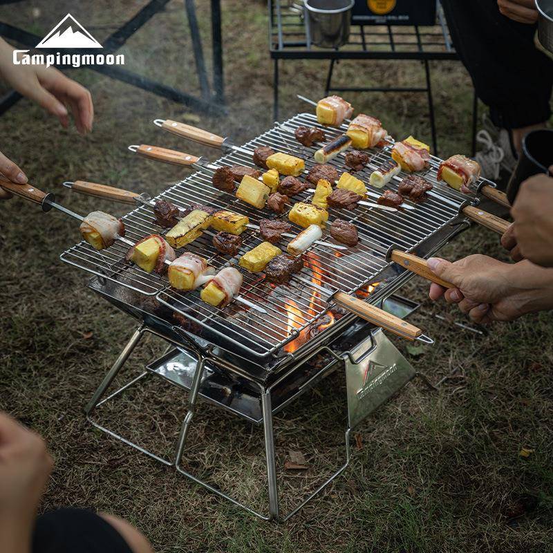 柯曼MT-3大号折叠便携不锈钢烤肉炉烧烤架BBQ烤箱烤网烧烤炉露营