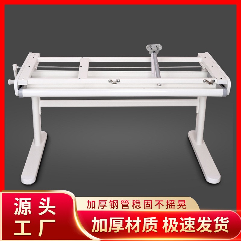 工厂直供手摇升降桌脚稳固碳钢桌架子书桌支架diy实木学习桌桌腿图片