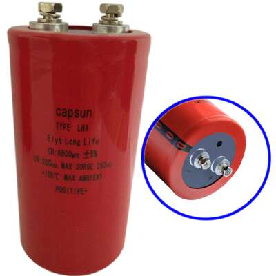 深圳铝电解电容2700UF200v50x80M6螺丝红色黑字电容器