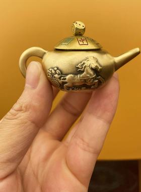 黄铜麻将麻将旋转创意装饰摆件