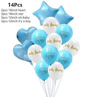 Its Balloon Baby Banner Girl Confetti Boy Shower