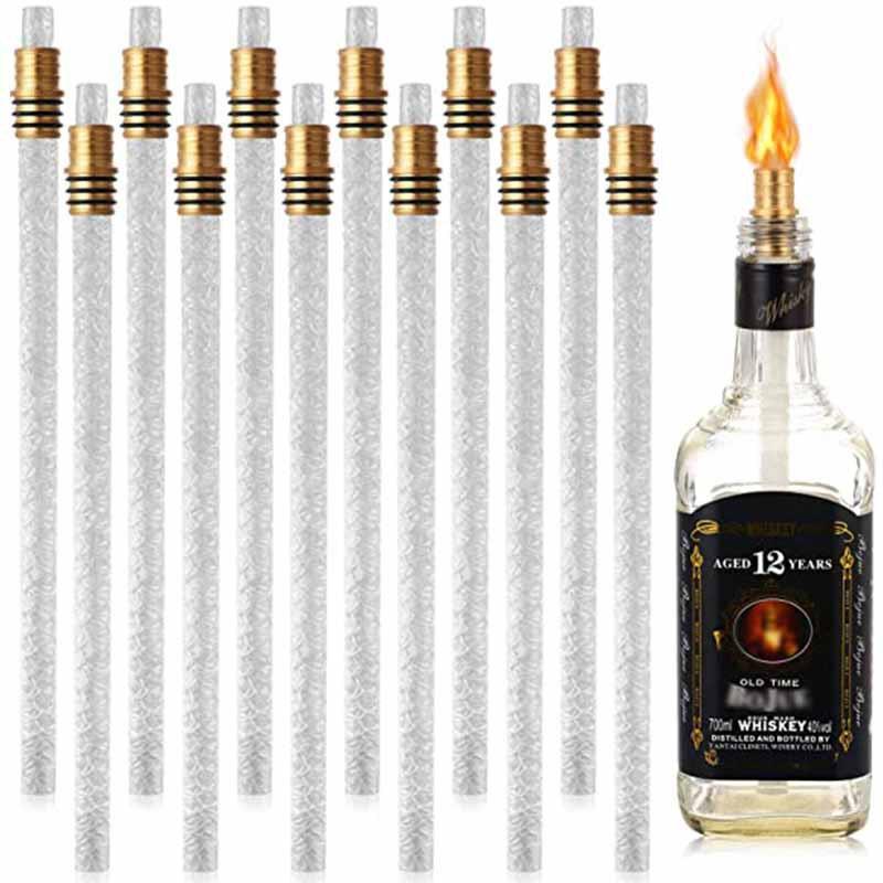 酒瓶火炬灯芯用于 DIY 自制火炬装饰带垫圈的黄铜手电筒灯芯支架