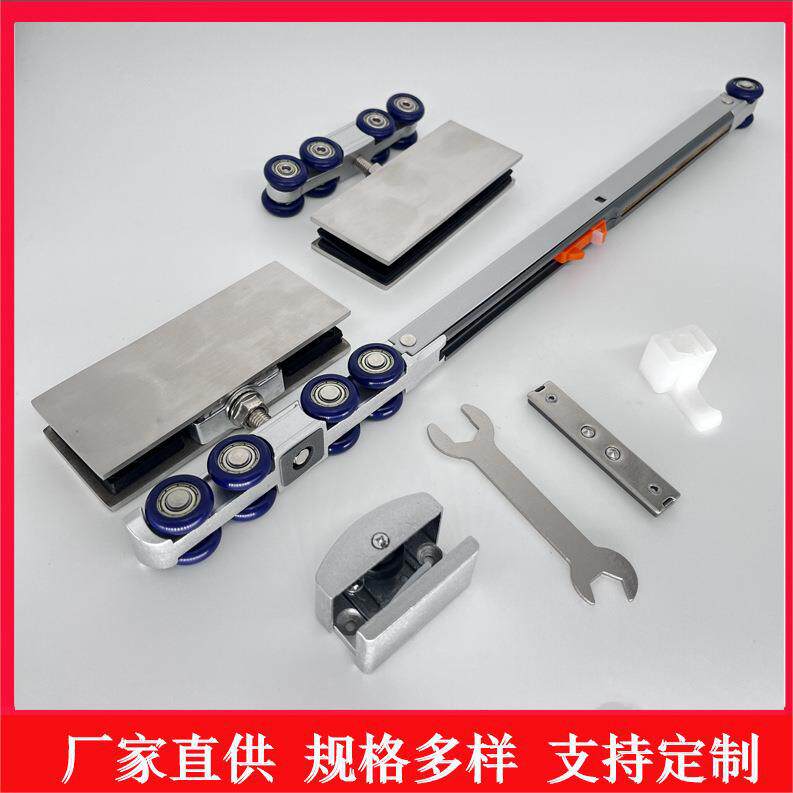 单向移门缓冲吊轮无框玻璃门推拉门滑轮玻璃夹淋浴房阻尼静音