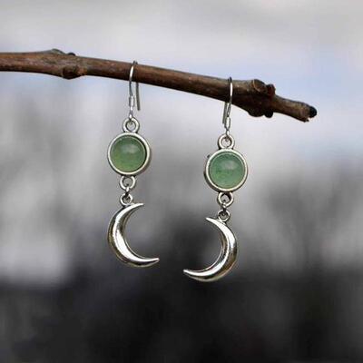 Creative Personality Silver Color Moon Earrings Exquisite Ro