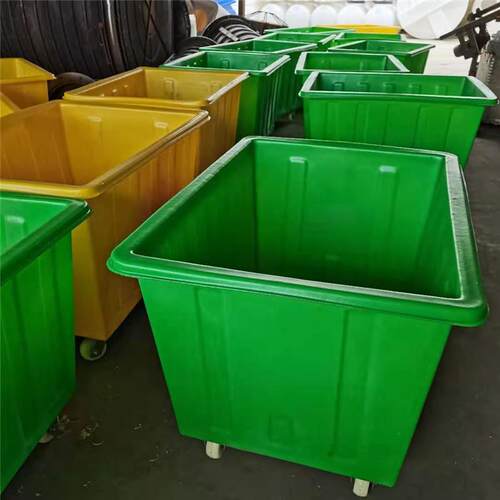 带轮子的周转箱服装筐牛筋PE方箱长方形胶框200/300/400/500L