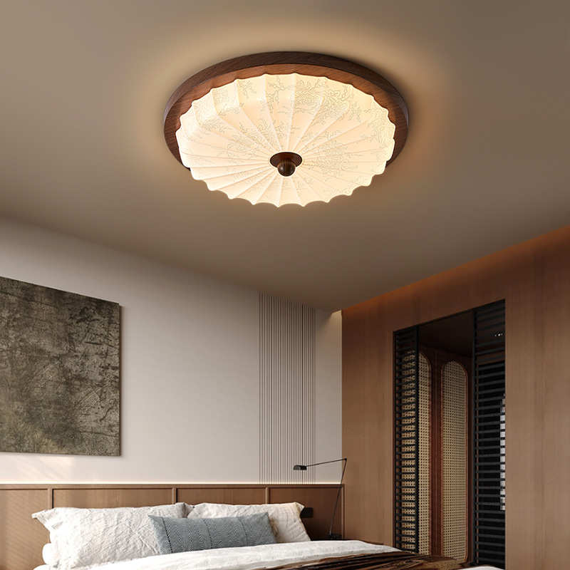 中古风房间卧室灯复古花纹餐厅书房主卧灯宋代美学2025新款吸顶灯