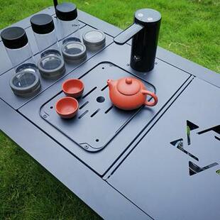 户外露营野营igt折叠桌专用配件铝合金IGT单元茶盘上水器抽水器
