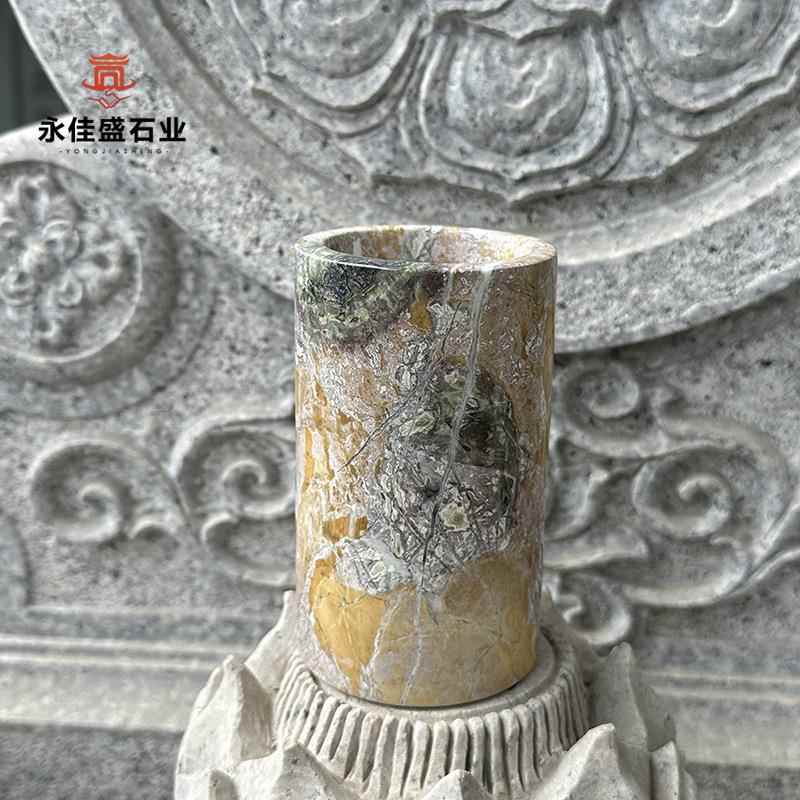 天然大理石笔筒多功能学生书房办公室桌面书桌居家化妆刷画笔收纳
