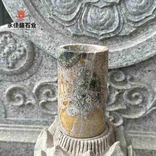 天然大理石笔筒多功能学生书房办公室桌面书桌居家化妆刷画笔收纳