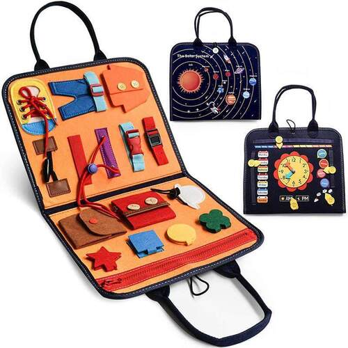 Kids Montessori Toys Educational Baby Busy Board Cartoon Ear