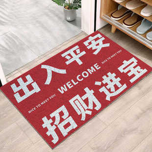出入平安家用丝圈地毯入户门玄关防尘地垫卫生间浴室门口蹭土脚垫