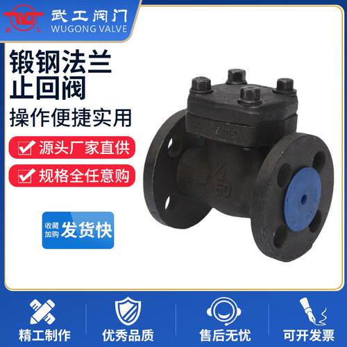 阀门厂家直供锻钢法兰止回阀锻钢焊接止回阀H44H-64C