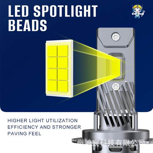 跨境工厂直插式LED1：1汽车大功率灯泡H7H11超亮聚光H4
