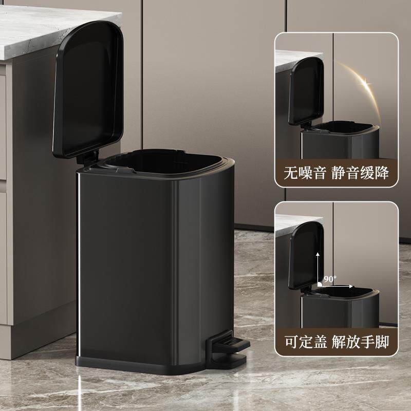 不厨房锈垃圾桶容免弯腰家用客厅轻奢脚踏钢式卫JF-BXG-A生间酒店