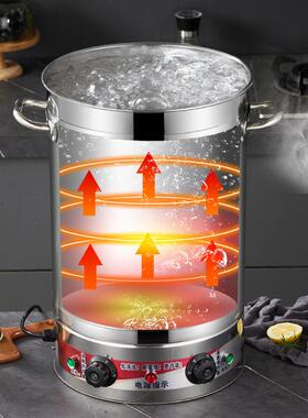 电热烧水桶桶商用大容量不锈保温桶开水月钢子JOE桶加厚熬汤汤煲