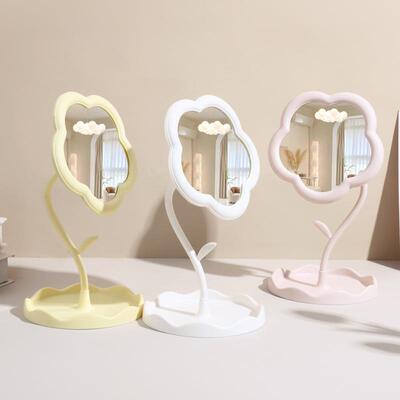 Desktop vanity mirror with a sunflower design, popular among
