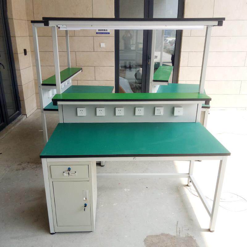 电子检验防静电带灯工作台手机维修桌重型工厂车间实验室工作台