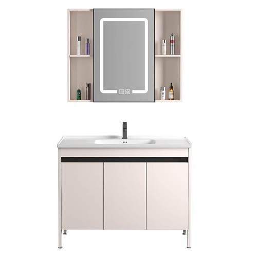 落地式蜂窝铝合金浴室柜组合陶瓷一体盆洗脸洗手阳台柜防水洗漱台