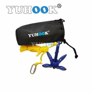 铝合金折叠锚组合伞锚莲花十字锚冲锋舟皮划艇用外贸爆品现货