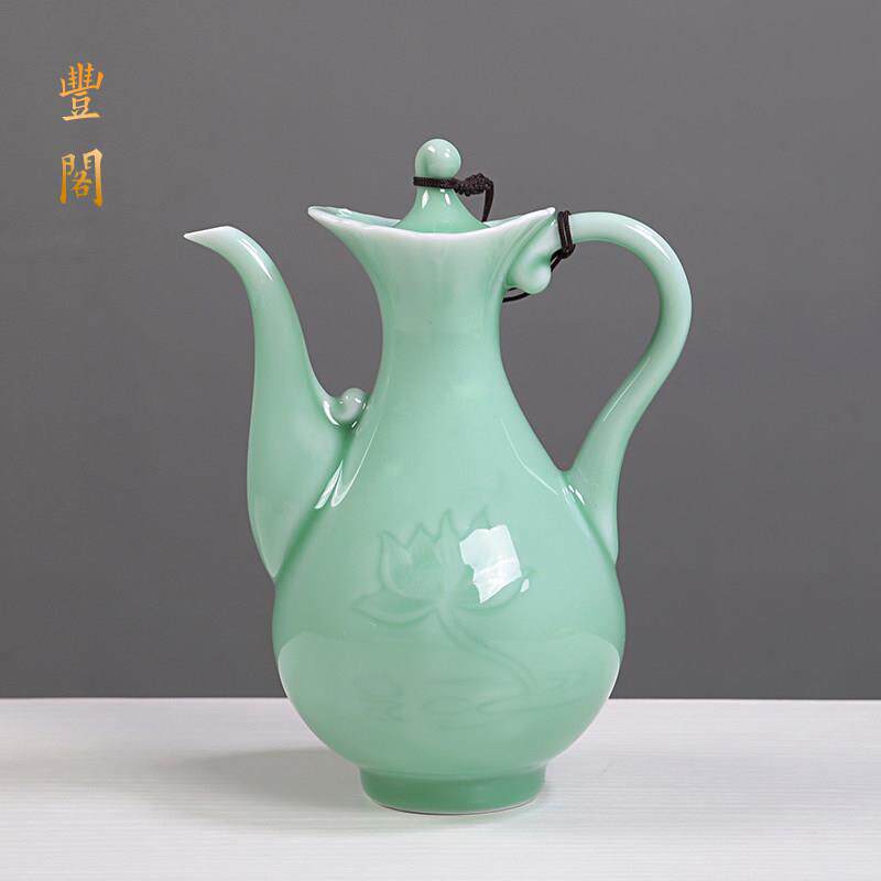 景德镇小酒壶古风陶瓷1斤装酒的空酒瓶子中式家用彷古白酒分酒器