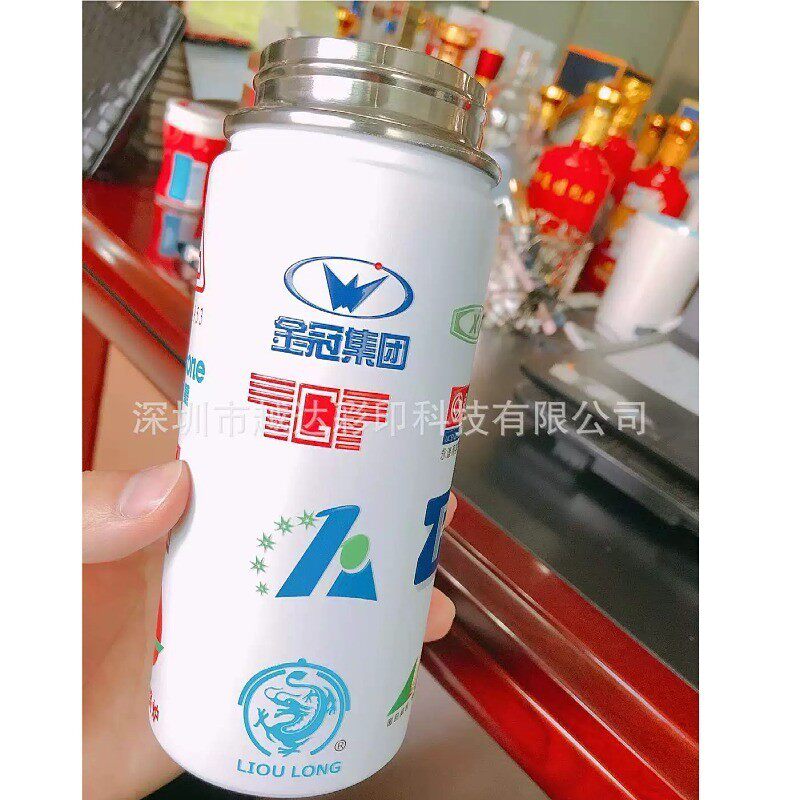 透明pet塑料保温杯uv打印机整圈瓶子图案印刷水晶膜g5i高速彩绘机
