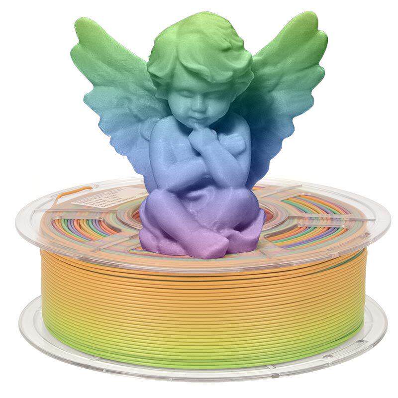 松美新材3d打印机耗材pla+彩虹渐变混色打印线材料3d打印笔耗材1k