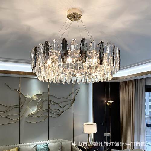 轻奢吊灯水晶吊灯客厅灯简约现代大气餐厅吊灯高档大气后现代灯具
