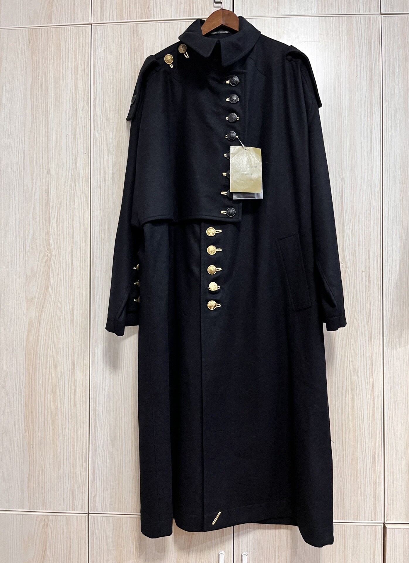 Yohji Yamamoto 19AW Gold Button Military Coat — front