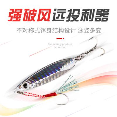 斯达铁板饵投海钓鱼马鲈鲛鱼黑鱼通杀型铁板路远亚饵HSD-TBE假哈