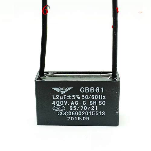 [2片9片9]400V1.2Uf Cbb61风扇启动电容1.2Uf400V风扇