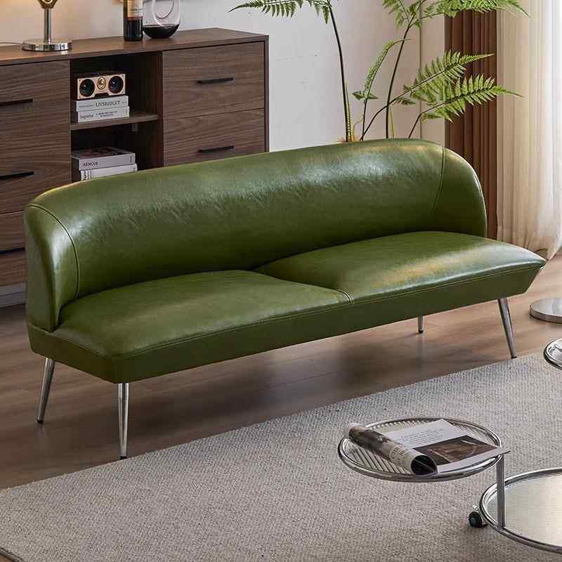 红复古沙发户型公客厅轻奢简网约黑色油蜡皮服装小-店寓双人小沙