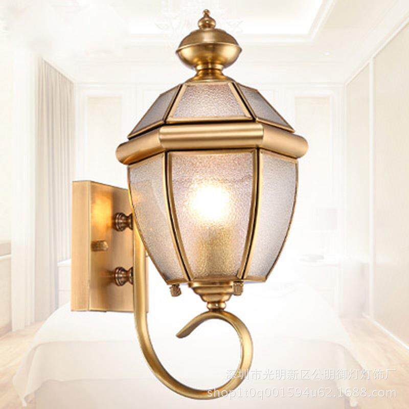 欧式全壁灯台庭801铜院室外灯防水阳户过外壁灯道复古花园别墅墙