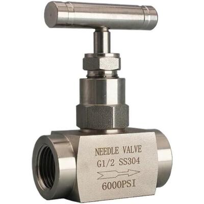 不锈钢针型阀G1/2 SS304手动调节阀6000PSI高压截止阀仪表阀