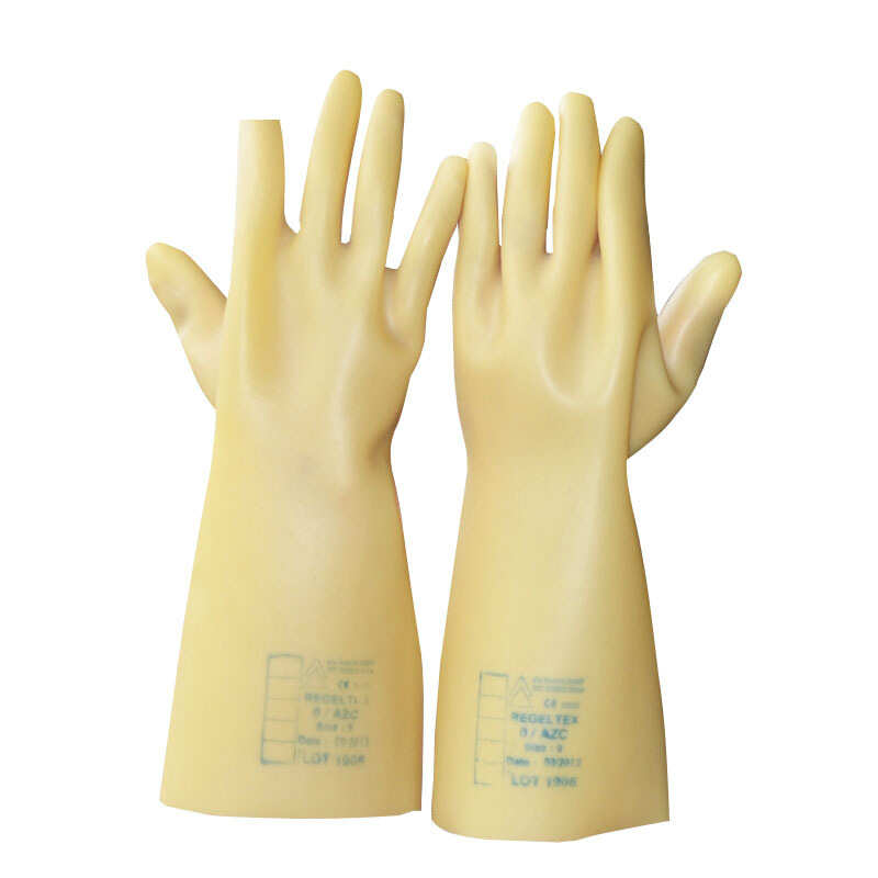 代尔塔GLEO 207001乳胶电工绝缘手套5KV电工带电作业防护劳保